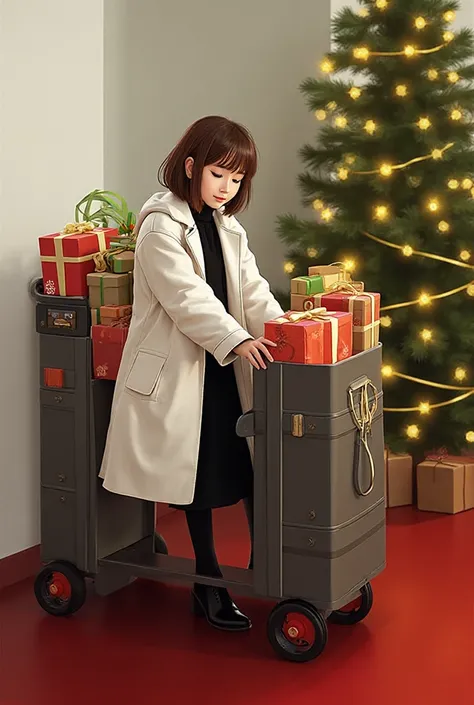 chat, create pictures according to the description: "Realistic girl , without painted or cartoon elements in a white coat, under...