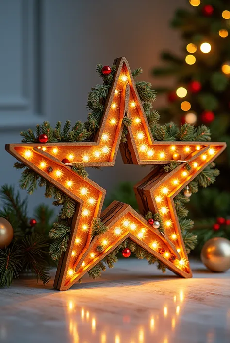 This star was given to us at work with the idea of decorating it in a creative way with a Christmas theme, Give me ideas about t...