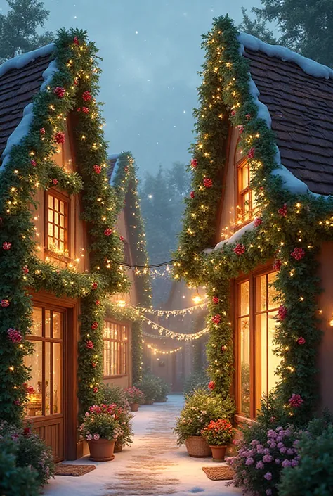 make garlands on houses