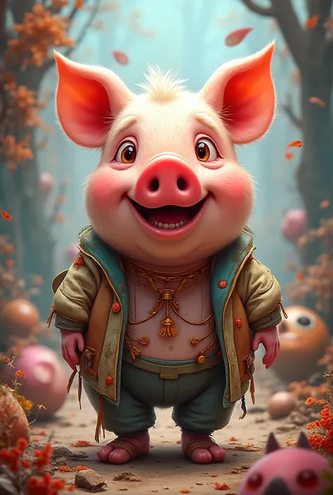 Make me an avatar with a pig and the nickname KramisVattG