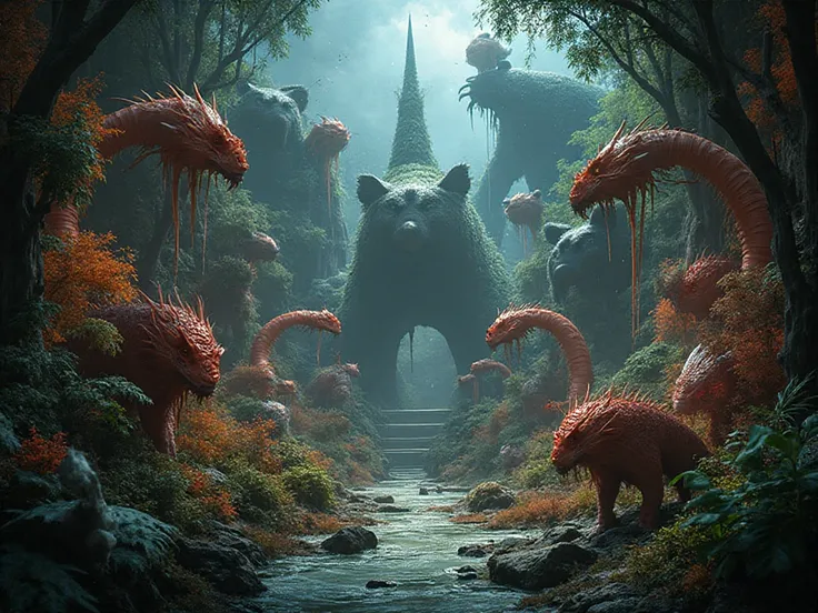 a zoo of animals never seen before in history