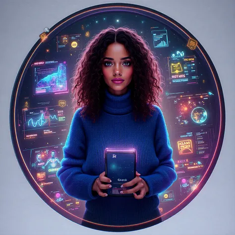 holographic heat maps Create a highly detailed round sticker with a transparent background and a powerful 3D depth effect: in th...