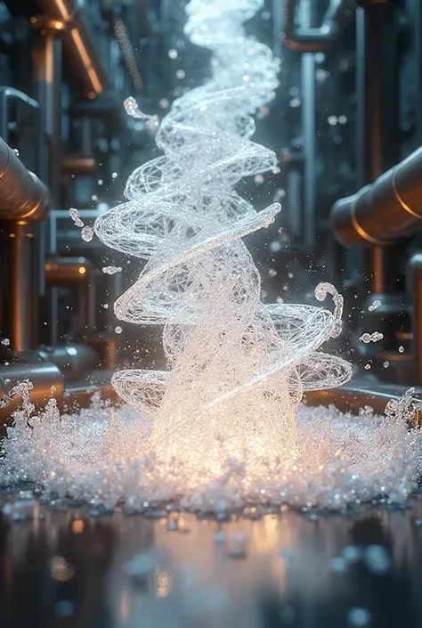 Give me an image showing the transformation of sugar, process by which evaporation is crystallized and centrifuged, to be animat...