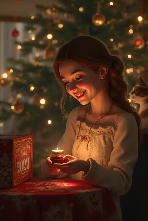 real photos、Realistic。
A French girl、advent calendar。Christmas is coming soon 。and there is also a beautifully decorated Christm...
