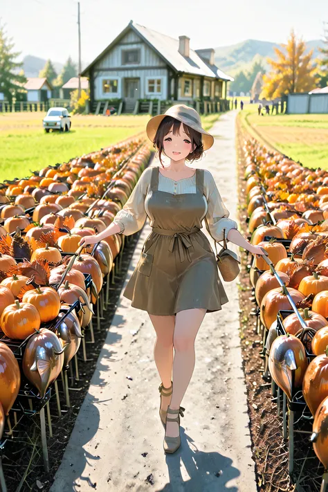 chubby,MILF,A neat and elegant fashion model is being photographed wearing farmer clothes and chasing turkeys at the farm、Thanks...