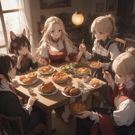 top quality、thanksgiving miracle、Treat 、Everyone with a smile、surrounds the dining table with a smile