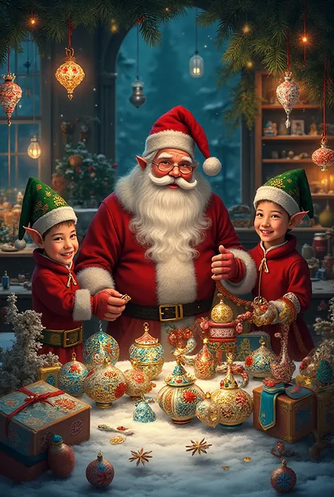 Chat create a merry Christmas post for an enameler called Esmalteria Shekinah