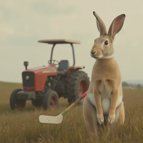 the hare's head is like a hockey club's tractor