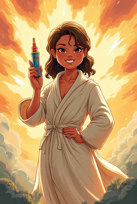 Autoinyector de adrenalina, adrenaline auto-injector friendly like a superhero in a robe