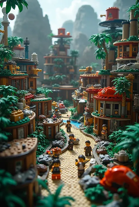 crea un set de lego Jurassic worl chaos teory