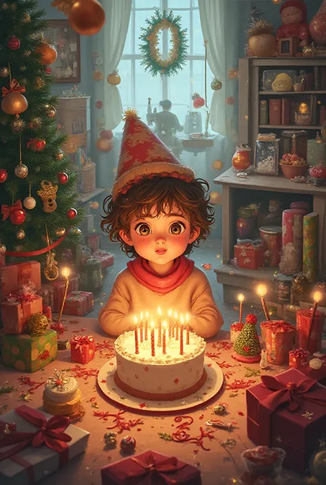 Birthday card and Christmas card on the same day.