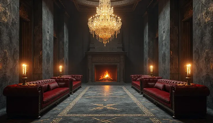 inside one of the palace wings. A spacious salon extends as if it is the heart of the place and the center of its calm. The wall...