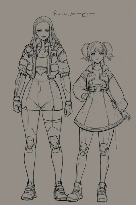 Uma garota sexy, estilo cyberpunk, cabelo rosa, blusa amarela