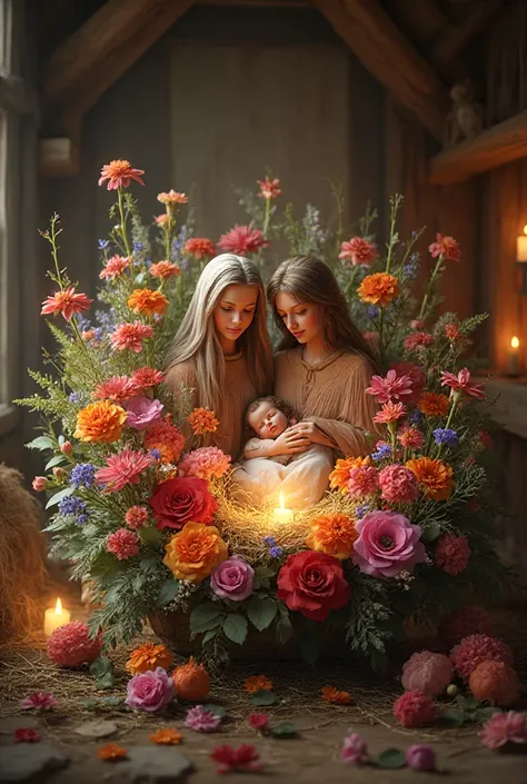 bouquet, Nativity scene