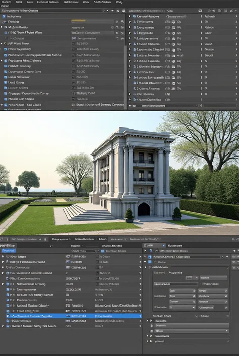 I want you to make the building look realistic with rendering based on the design, and add your own touches