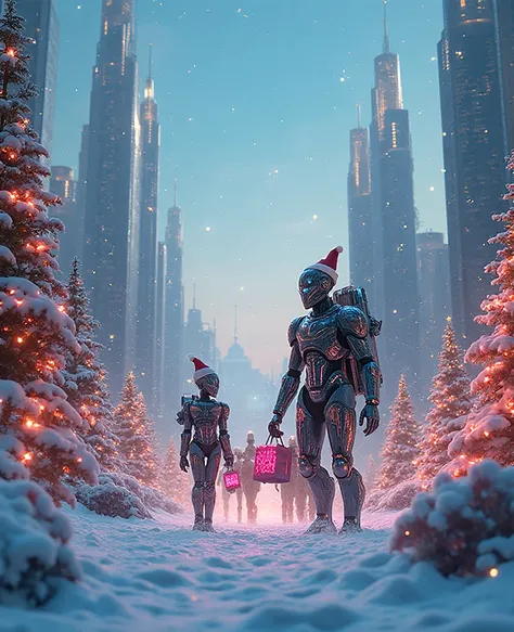 Christmas greetings from the future , with Christmas old, snow and all such