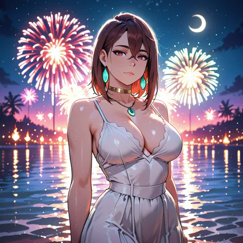 score_9, score_8_up, score_7_up, source_anime, solo, 1girl, ,, ,, ,, ,, ,, momo, brown hair, red eyes, earrings, jewelry, , , , ...