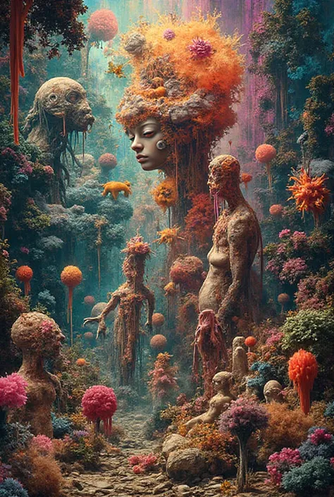 make a collage deformation in life lots of colored pictures