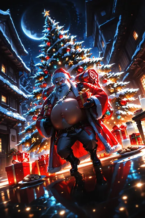 (masterpiece), (highest quality), detailed ,extremely detailed CG, unity 8k wallpaper,
midnight, Santa Claus sneaking quietly in...