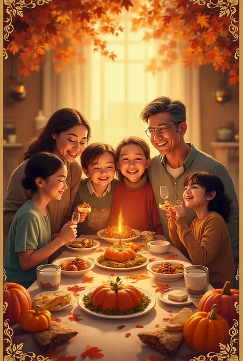 I want to generate a poster for our family thanksgiving ceremony 