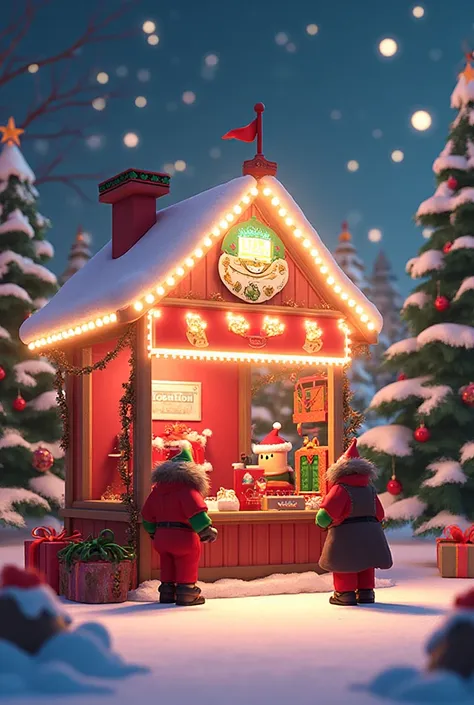 Can you generate 100 Christmas booth images for pls donate Roblox