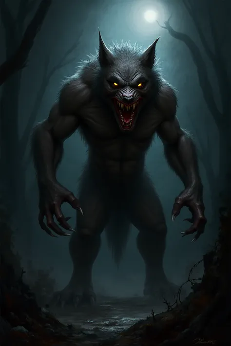 WEREWOLF SCARY INTENSE POSITION