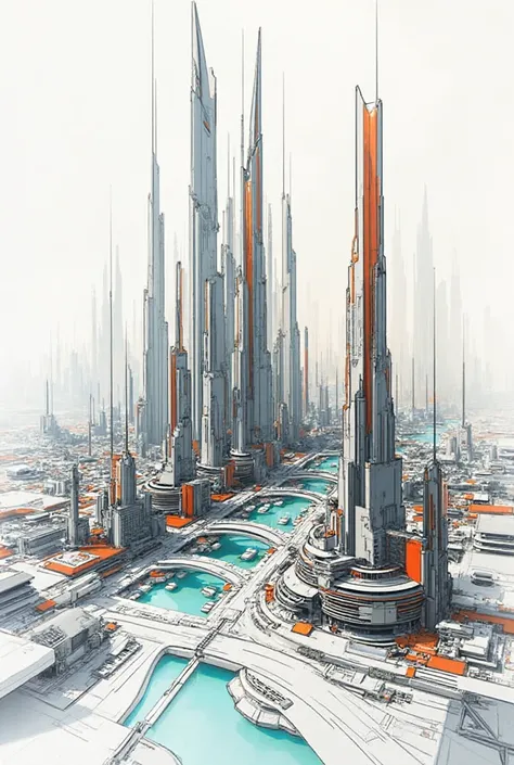 Define the concept of “planar composition”. Draw a sketch of a planar composition on the theme “City of the Future” using asymme...