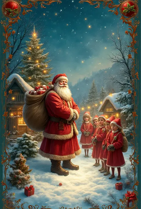 Create a Christmas card in English