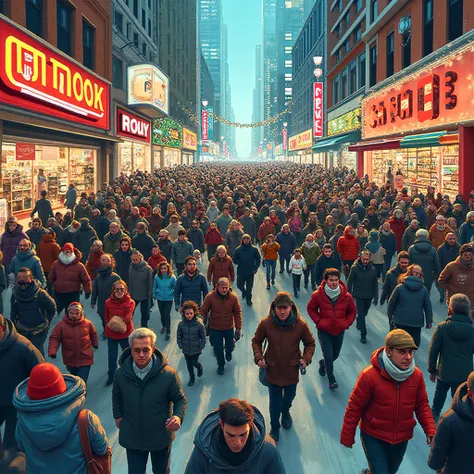 The shopping battle, hat begonnen, now before Christmas, wollen alle, quickly buy what they have forgotten.