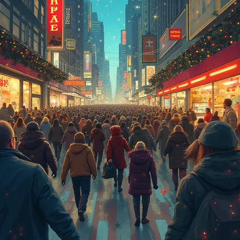 The shopping battle, hat begonnen, now before Christmas, wollen alle, quickly buy what they have forgotten.