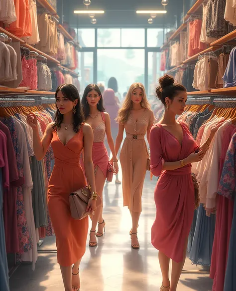 Women are shopping for a lot of clothes