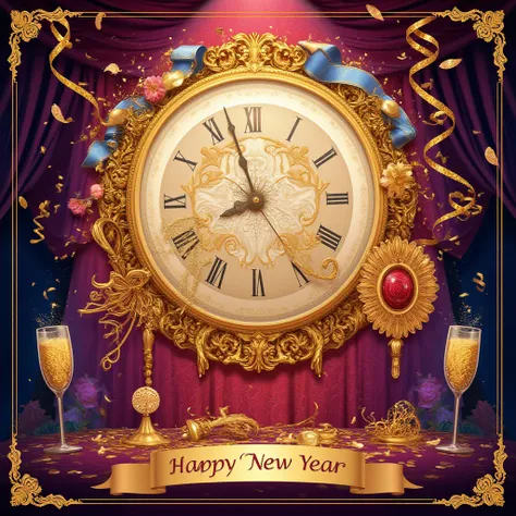 new year card without people