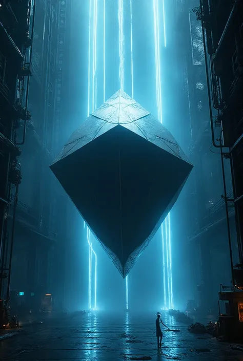 Make it look like it's hanging in the middle of the reactor and add blue light from above