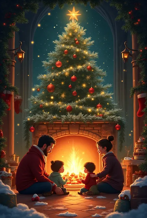 Create a beautiful design for a Christmas card