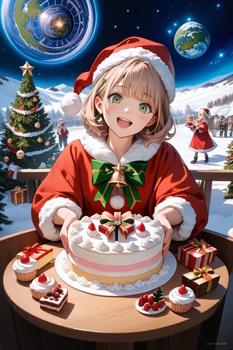 score_9, score_8_up, source_anime, masterpiece, best quality, illustration, Christmas, Little animals, Fluffy Snow, Little Santa...