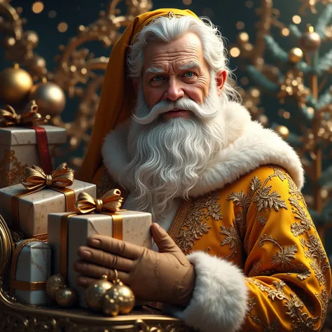 3D rendering. Hyperrealism and fantasy baroque.
The plot centers on a classic yet majestically interpreted image of Santa Claus....