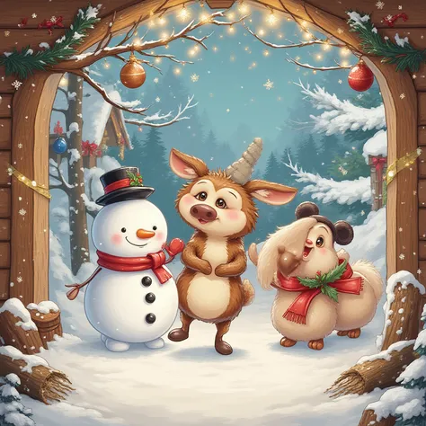 Greeting card for winter holidays without text