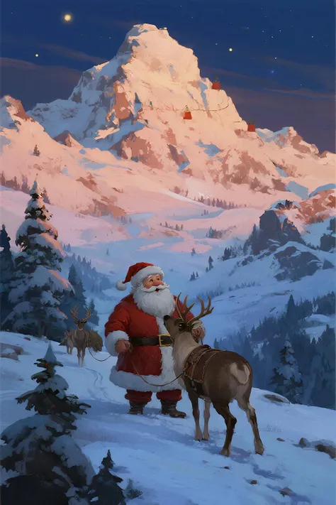 score_9, score_8_up, score_7_up, photo-realistic, ultra-detailed, Masterpiece, best quality, amazing quality. Santa Claus and hi...