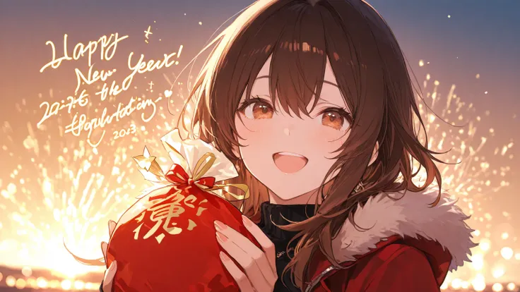 Happy New Year、　 celebration、girl　、Illustration、Don't put the era name