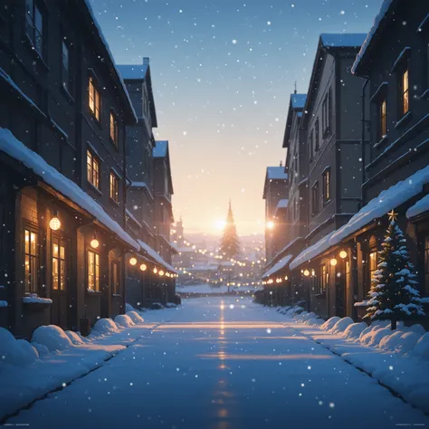 morning, winter, snow, high quality, high detail, cinematic style, Soft cinematic lighting, highly detailed, warm tones, depth o...