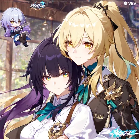 Honkai Academy、mihoyo、Karin Meride、Blonde、ponytail、yellow Eyes、