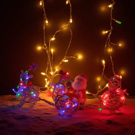 New Year's garlands light bulbs garland rainbow CRISTMAS New Year's garlands light bulbs garland rainbow deer in the form of lig...