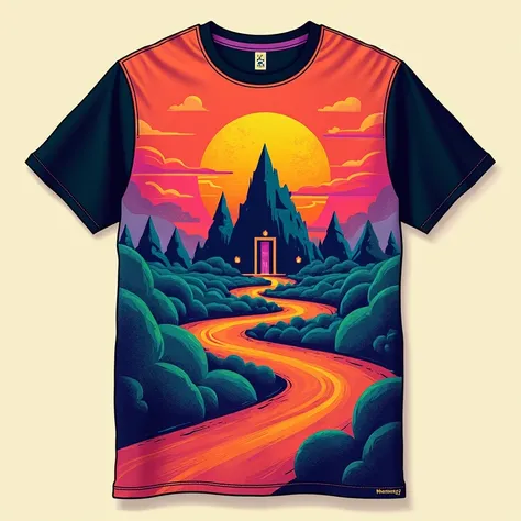 a apparel t-shirt design illustration.