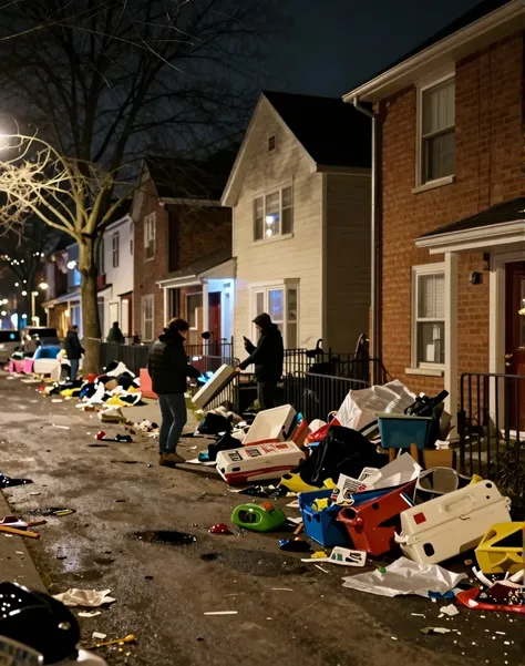 What do the city and home look like after New Year's Eve? Messy streets, cluttered rooms... use visuals to tell the story of the...