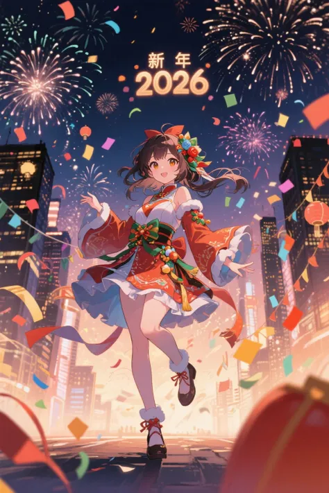 anime、Beautiful girl、New Year 2026