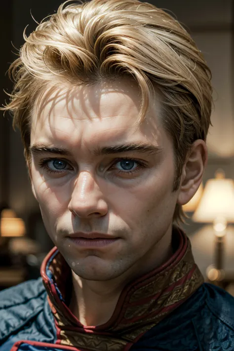 ((ultra detailed, masterpiece, absurdres))
 <lora:TBHomelander:0.8>
TBHomelander, 1boy, short hair, blonde hair, blue eyes, port...