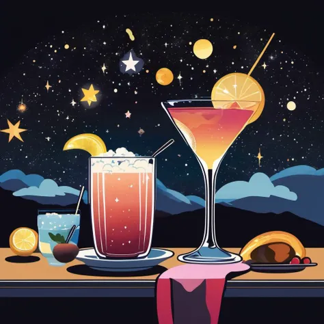 icon for an eatery that offers not just a meal, but a cosmic experience. As you sip on a cocktail made from the nectar of a thou...