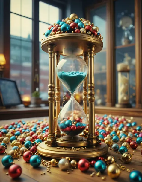 professional breathtaking cinematic movie still of a EPbblestyleSDXL Hourglass, 
<lora:EPbblestyleSDXL:1>,hyper detailed masterp...