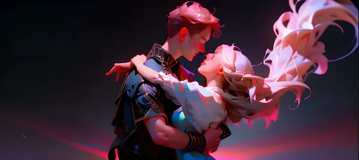 (Super detailed CG unity 8k personality wallpaper，Masterpiece level,Best picture quality),a young man and a woman，couple，is danc...