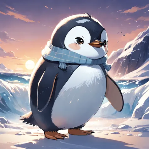"Generate cute penguin images in super high quality anime style。Subject to the following conditions:、Can you please create an an...